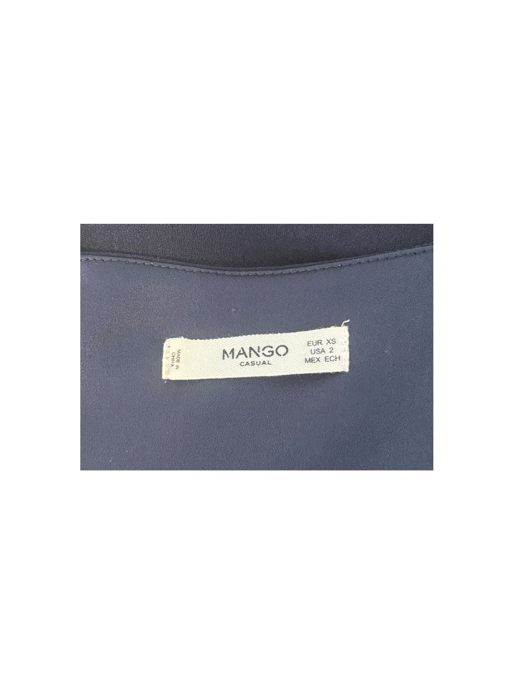 Mango Navy Side Ruffle Mini Dress - Picture 5 of 5